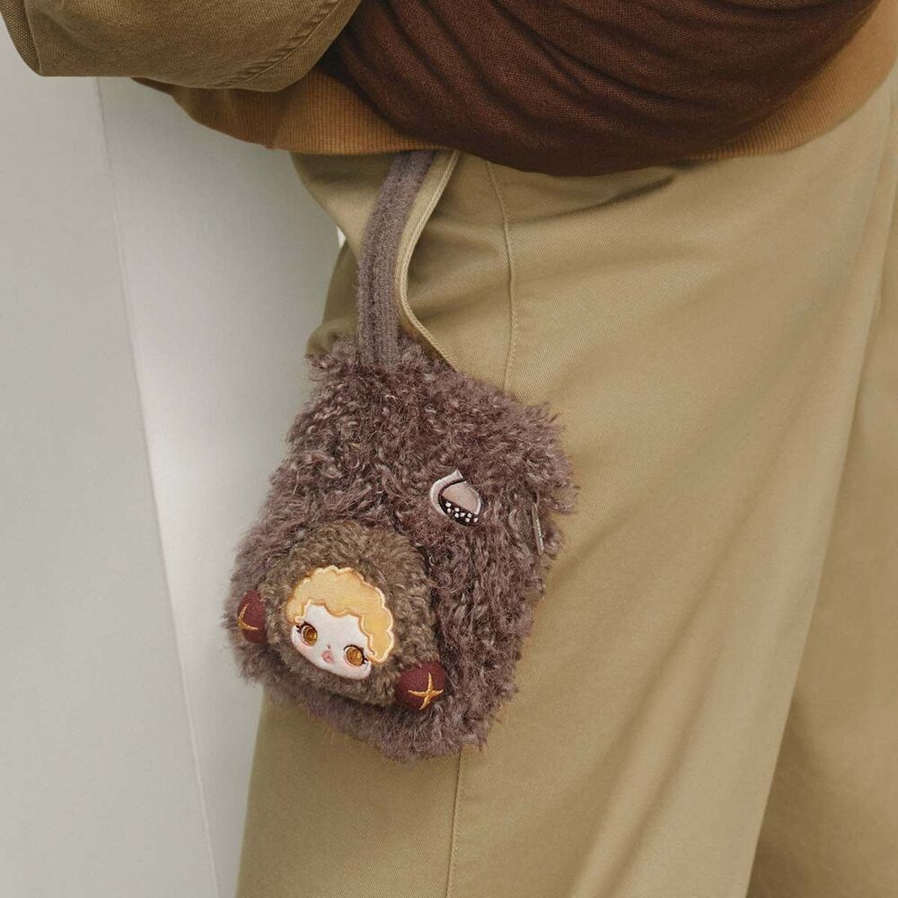 Pop Mart SKULLPANDA You Found Me Series "Sneaky Chestnut" Plush Mini Bag, NEW